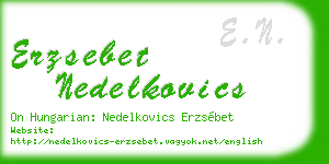 erzsebet nedelkovics business card
