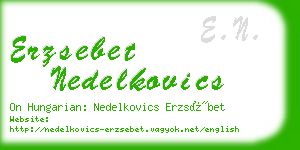 erzsebet nedelkovics business card